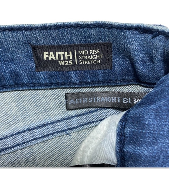 NWT Buffalo David Bitton Faith Mid-Rise Straight-Leg Jeans Size 25 - Picture 6 of 12